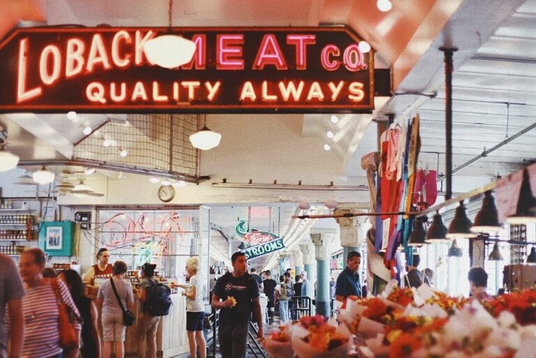 Loback Meat Co sign at Pike Place Market