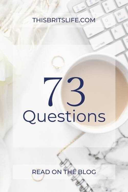 73 questions bloggers edition