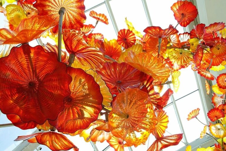 Glass flowers at Chihuly Garden and Glass 